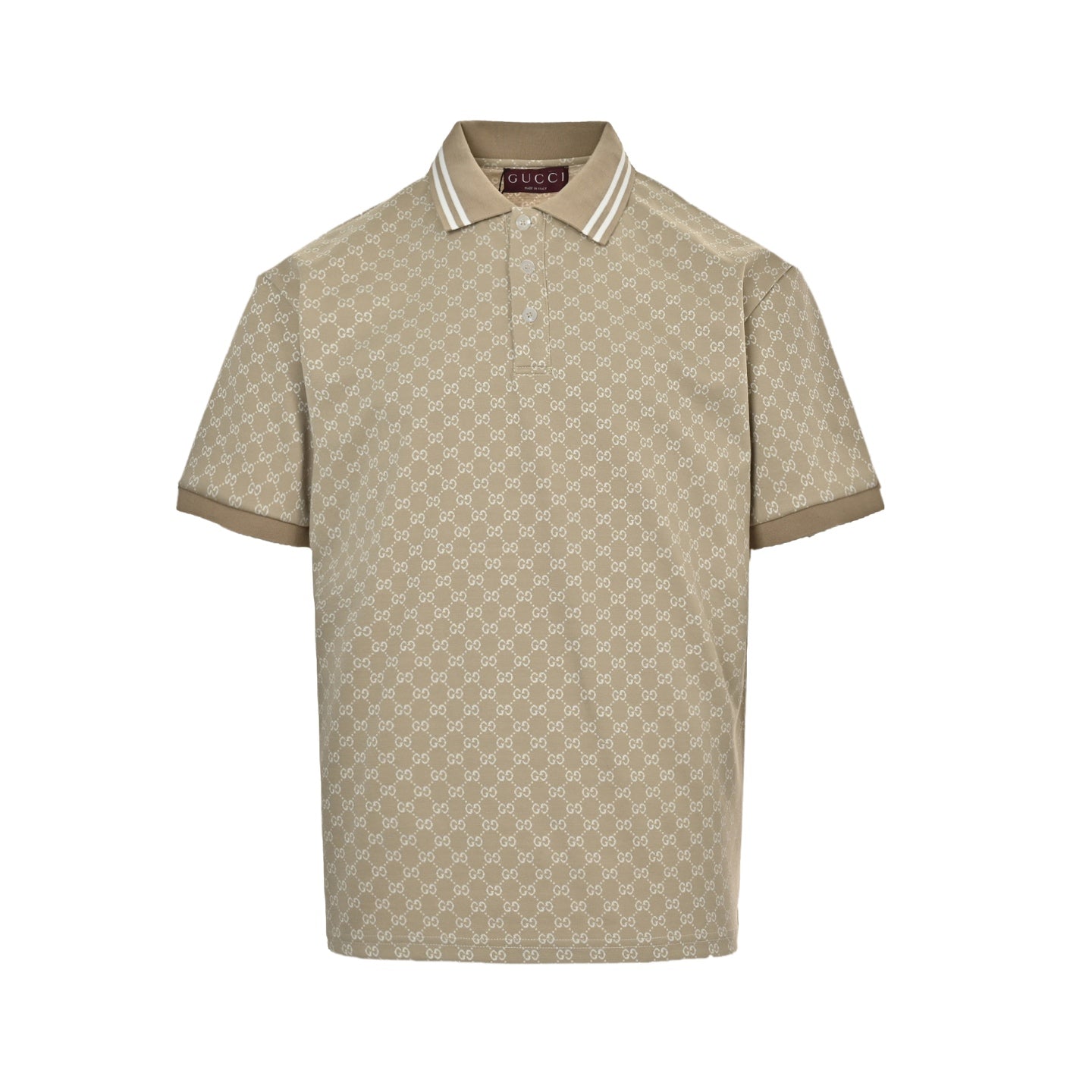 25ss full printed jacquard Polo short sleeved shirt