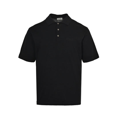 25ss Signature letter embroidery knitted Polo short sleeved shirt
