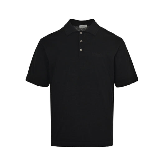 25ss Signature letter embroidery knitted Polo short sleeved shirt