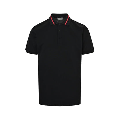25ss Back collar letter jacquard Polo short sleeved shirt
