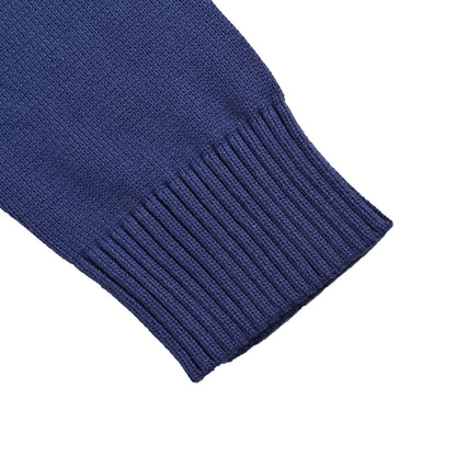 Half-zip sweater with jacquard lettering on chest
