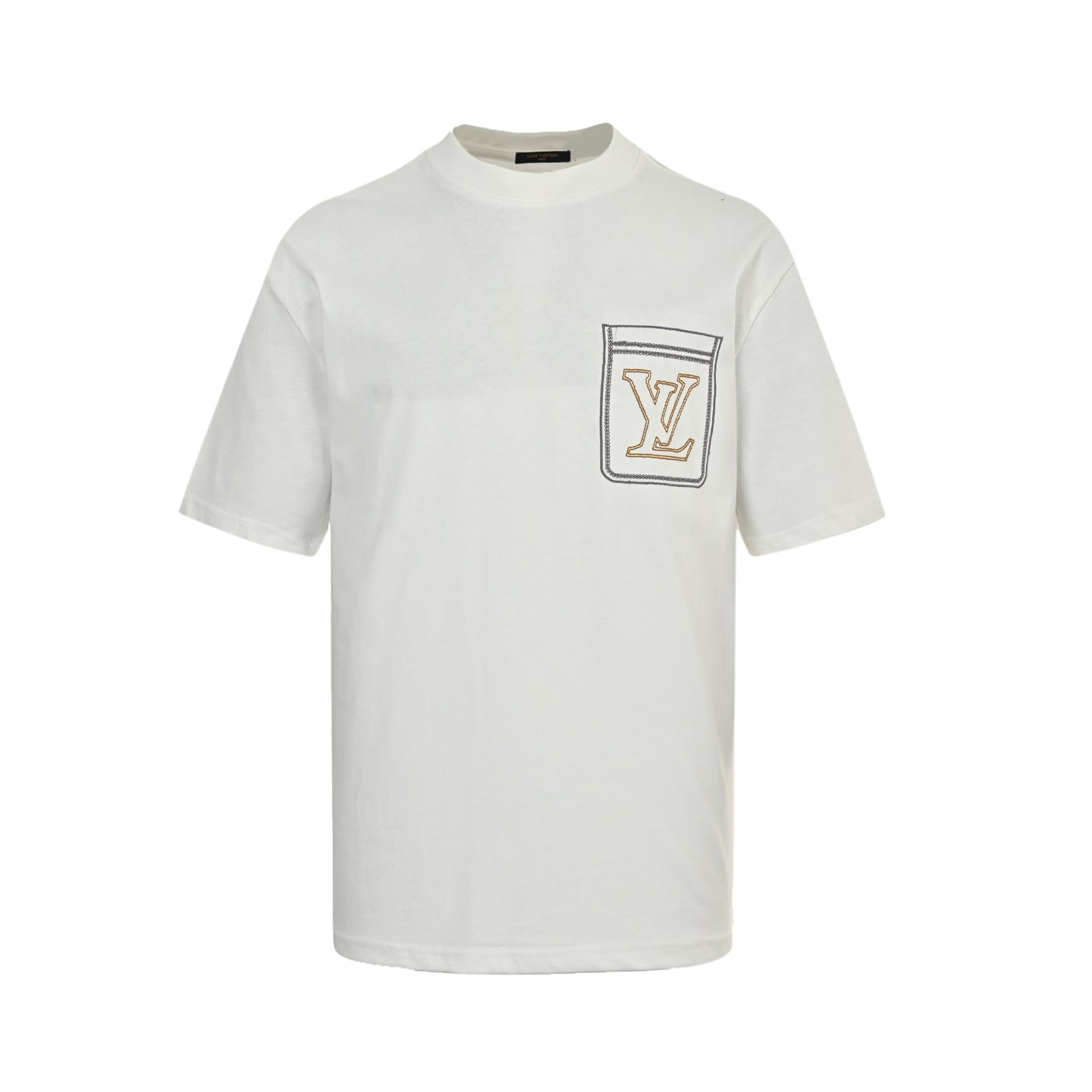 25ss Line fake pocket embroidered short sleeved shirt