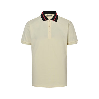 25ss Back collar letter jacquard Polo short sleeved shirt