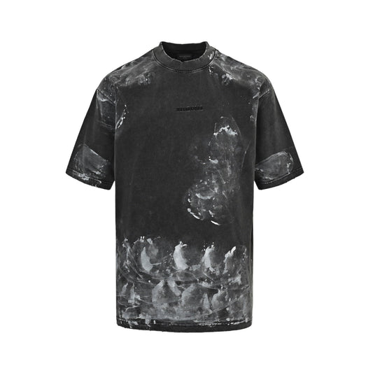 25SS Embroidered short sleeves before and after inkjet painting