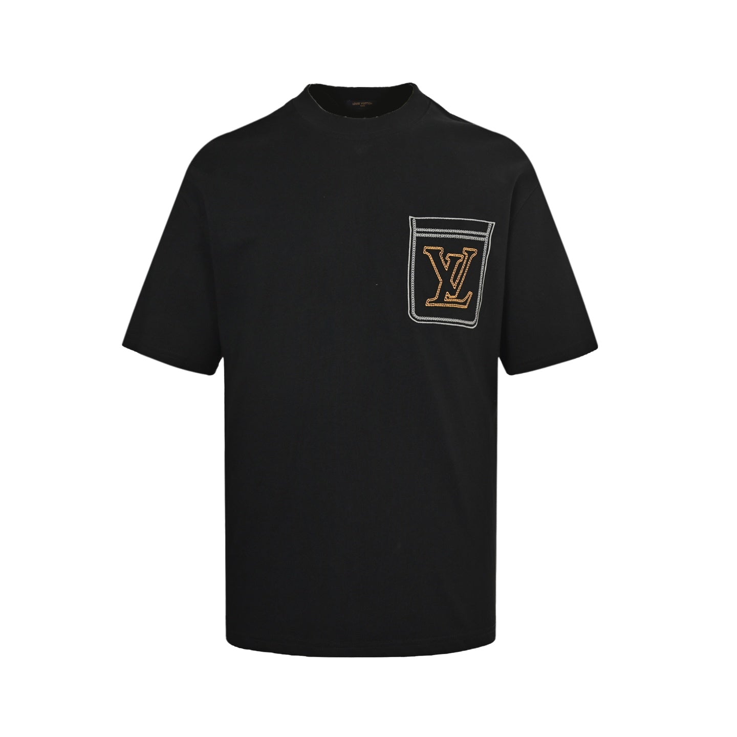 25ss Line fake pocket embroidered short sleeved shirt