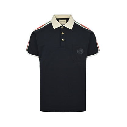 25ss Pocket Double G Embroidered Ribbon Polo Short Sleeve